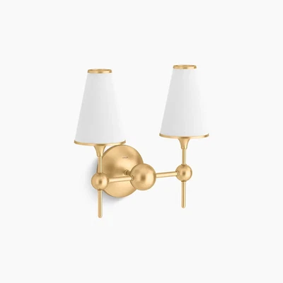 Kohler 27860-SC02-2GL - Parohn Two-light Sconce - Brushed Moderne Brass - Image 1 of 4