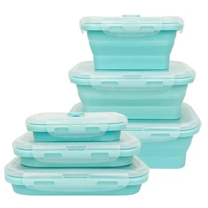 Silicone Collapsible Food Storage Containers-Prep/Storage Bowls with Lids - S... - Picture 1 of 8