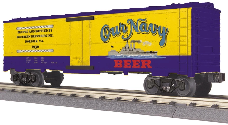 RAILKING 30-78124 Our Navy Beer O Gauge RailKing Modern Reefer Car LN/C8 # 124 - Image 1 of 1