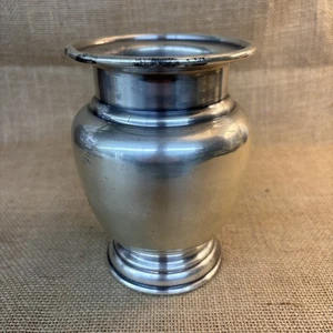 Restaurationsbeschläge silberfarbene Vase Urne Patina Gebrauchsspuren wunderschön! - Bild 1 von 5