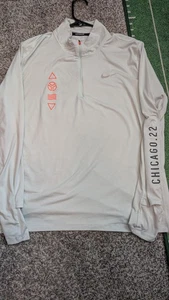 Nike Chicago Marathon Run 2022 1/4 Zip Pullover Running Green DX4492-308 Large - Picture 1 of 12