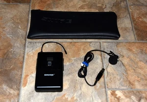 Shure SLX1 Wireless Bodypack Transmitter J3 572-596MHz w/ WL185 - For Parts - Picture 1 of 12