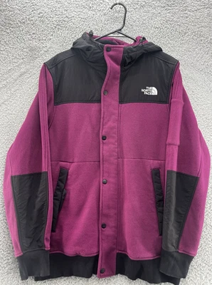 The North Face Men’s Full-Zip Fleece Jacket – Size Large – Magenta/Black - Image 1 of 4