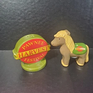 Parks and Rec Lil Sebastian Harvest Festival Ceramic Salt and Pepper Shaker Set* - Picture 1 of 10