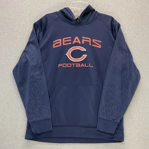 Sudadera con Capucha Chicago Bears Para Hombres Grande Majestuosa NFL Fútbol Azul Marino Naranja Vellón - Imagen 1 de 8