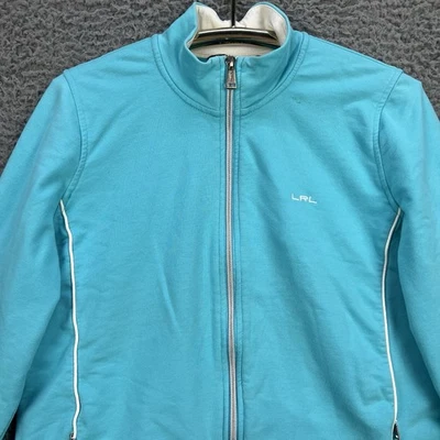 LRL Ralph Lauren Sweatshirt Jacket Womens Large Blue Full Zip Athleisure Casual - Image 1 of 4