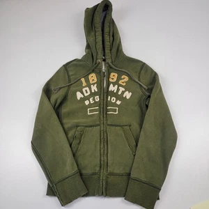 Vintage Abercrombie Fitch Hoodie Men's Medium Muscle Green Heavyweight Y2K Retro - Picture 1 of 9