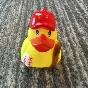 Rubber Duck Baseball Decor Car Home Jeep Ducked Cruise Ball & Bat Red Cap Ducky - Picture 1 of 9
