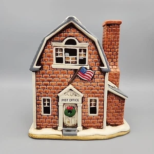 Lefton Colonial Village 1989 Red Brick Post Office #07341 Christmas House - Picture 1 of 8