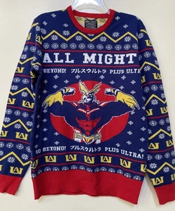 Box Lunch Exclusive My Hero Academia All Might Ugly Holiday Sweater Unisex Small - Picture 1 of 5