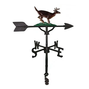 32" Roof Mount Weathervane BUCK Deer Antlers Arrow Directionals New 4 Finishes - Picture 1 of 5