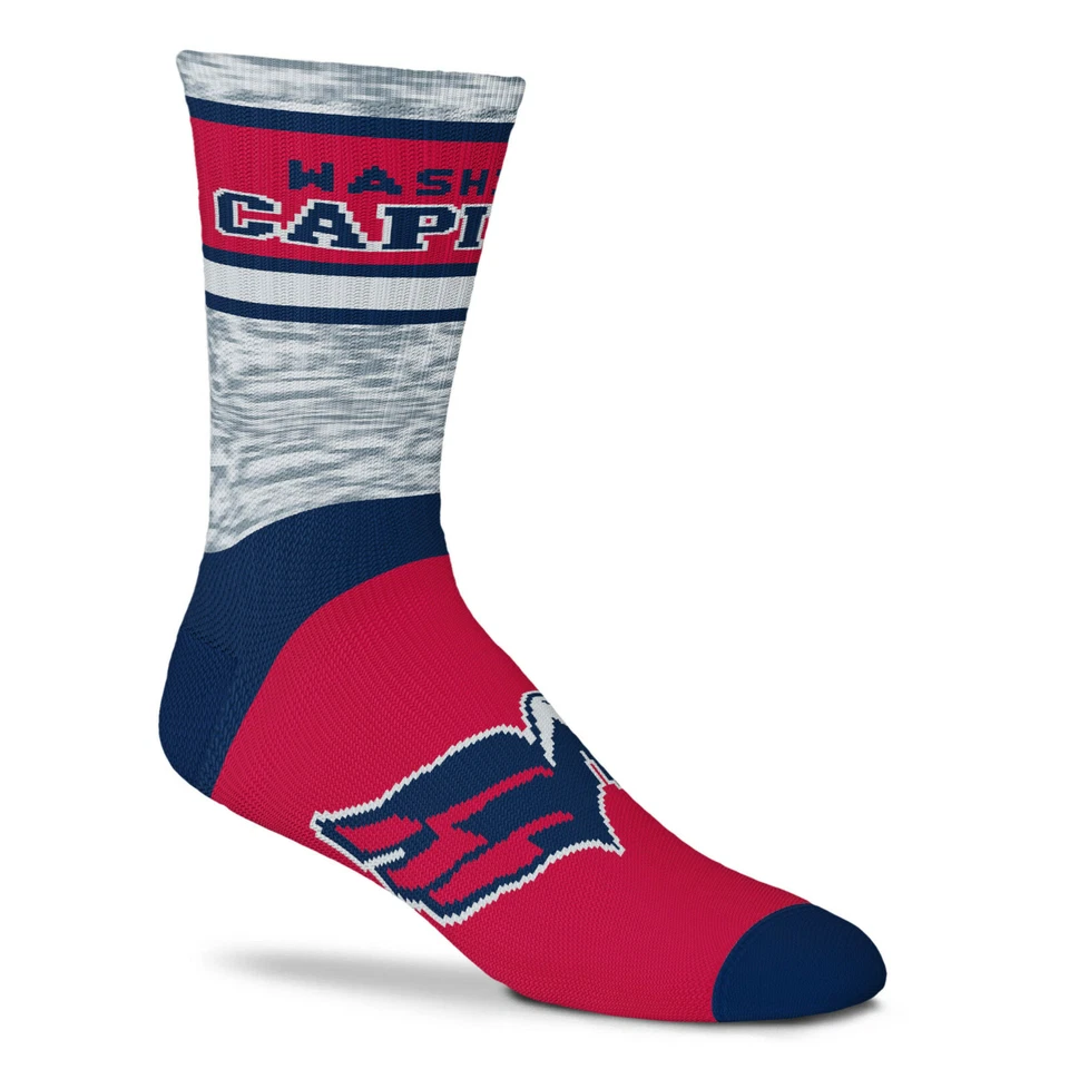 Nuevos calcetines Washington Capitals Double Deuce gris tejido 2 tallas disponibles NHL Foto 1 de 3