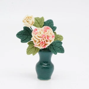 1/12 Scale Dollhouse Miniatures Mini Flowers Vase Handmade Decor Accessories - Picture 1 of 1