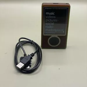 Reproductor MP3 y RADIO Zune Brown Modelo 1091 30 GB con cable de carga - FUNCIONA lil - Imagen 1 de 8