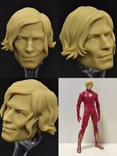 1/12 Painted The Flash Ezra Miller Barry Allen Head Carving Model Toys