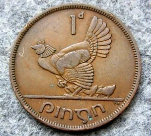 IRELAND 1949 1 PINGIN - PENNY, HEN WITH CHICKS - Picture 1 of 4