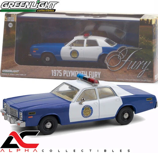GREENLIGHT 86602 1:43 1975 PLYMOUTH FURY BLUE "OSAGE COUNTY SHERIFF" - Image 1 of 1