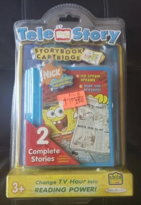 Bob Esponja Calça Quadrada Jakks Pacific Telestory Livro de Histórias Cartucho 2 Histórias - Imagem 1 de 2
