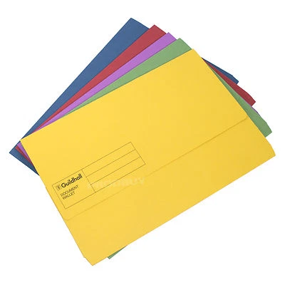 Set of 30 x Guildhall 285gsm Document Wallets Foolscap A4 Paper Storage Folders