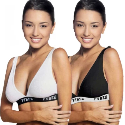 2x Reggiseno triangolo sportivo sottogiacca Pyrex Underwear, Vari colori Taglie - Immagine 1 di 4