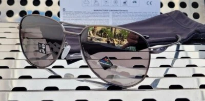 New Oakley CONTRAIL 4147-0257 Aviator Sunglasses Matte Gunmetal w/ Prizm Black - Image 1 of 4