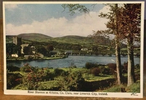 Irish Postcard RIVER SHANNON at KILLALOE Clare Limerick Ireland PC DeLuxe 89 - Picture 1 of 2