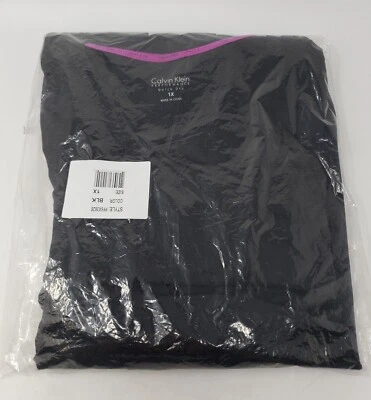 NWT Calvin Klein Performance Long Sleeve Black Size 1X - Image 1 of 4