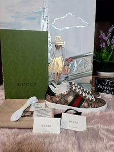 Zapatillas de mujer GUCCI GG Supreme con monograma tela Ace estampado baya - Imagen 1 de 16