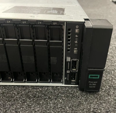 HPE DL380 Gen10 8 x SFF - 2 x Xeon Gold 5118- 128GB Memory- 8 x 1.2TB - 2x PS - Image 1 of 3