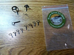 Black River Fly Shop 11 piece Black single foot fly rod guide set - Picture 1 of 3