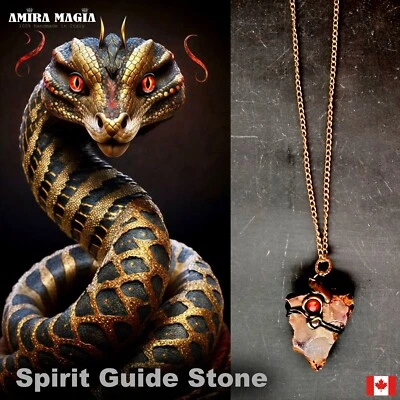 Jewelry Necklace Raw Gemstone Spirit Guide Pendant Uncut Stone Rare Magic Amulet - Image 1 of 4