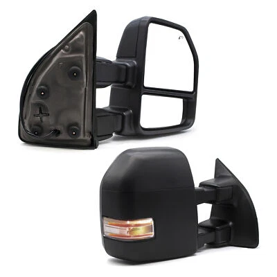Upgrade Tow Mirrors For 2003-2016 Ford F250 F350 Super Duty Power Heated Signal - Image 1 of 4