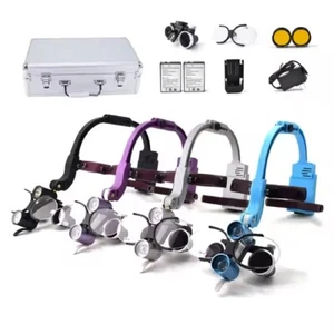 Dental LED Head Light Lamp Magnification Binocular Surgical Loupes 5W Headlamp - Picture 1 of 28