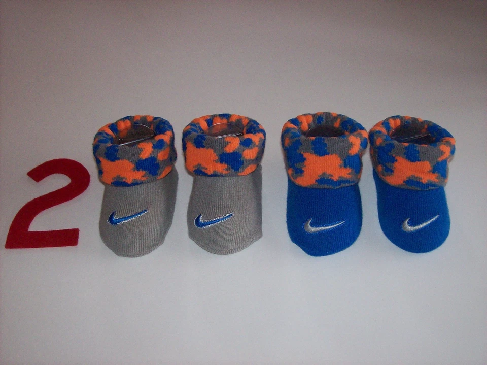 Nike Crib Shoes Booties Socks Baby Boy Girl Swoosh Select Style Color 0-6 Mo NIB - Image 1 of 1