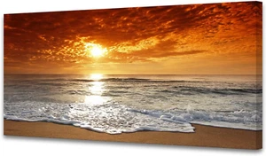 S04650 Canvas Prints Wall Art Sunset Ocean Beach Pictures Photo Paintings for Li - Picture 1 of 12