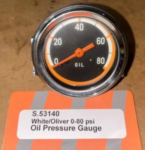 OLIVER TRACTOR OIL PRESSURE GAUGE 1855 1955 Sparex S.53140 0-80 PSI - Picture 1 of 7