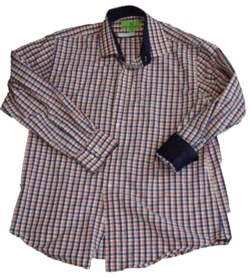 Camisa Bristol & Bull Para Hombres XL Multicolor A Cuadros Manga Larga Abotonada Puño Abatible Foto 1 de 4