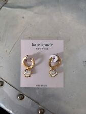 Kate Spade Huggies Crystal Clear Earrings  Bnwt