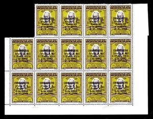Hoja parcial Honduras #c384 1965 0,12 centavos - Papa Pablo VI - OGNH - En muy buen estado (esp #2679) - Imagen 1 de 1