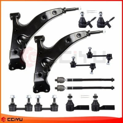 Set Of 12 For 1993-1995 Toyota Corolla Front Control Arm And Ball Joint Tie Rod Foto 1 de 4
