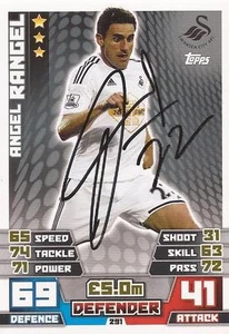 ANGEL RANGEL SIGNED SWANSEA 2014/2015 MATCH ATTAX TRADING CARD+COA - Picture 1 of 1