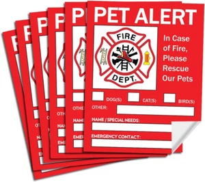 Pet Alert Safety Fire Rescue Sticker - save Our Pets Emergency Pet inside Decal - Picture 1 of 6