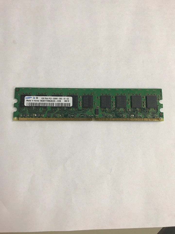 M391T2953CZ3-CE6 Samsung 1GB PC2-5300 DDR2-667MHz ECC Unbuffered CL5 240-Pin DIM - Image 1 of 1