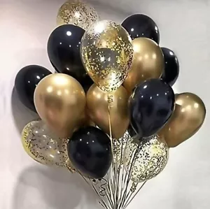 18-teiliges Metall Gold Schwarz & Set - für den Abschluss und andere - Bild 1 von 4
