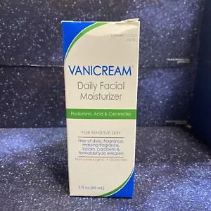 VANICREAM Daily Facial Moisturizer w/ Ceramides & HA - 3 Fl Oz New - Picture 1 of 4
