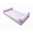 |SLIPCOVER ONLY|S5 Daybed Mattress Bolster Covers Contrast Pipe Trim Full AD107