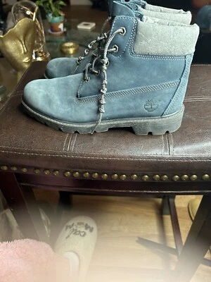 TIMBERLAND KIDS 6" CLASSIC PREMIUM WATERPROOF BOOTS NUBUCK BLUE 3793A SIZE: 6 - Imagem 1 de 4