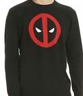 Marvel Comics Deadpool Logo Knit Long Sleeve Pullover Sweater Men's Size S
