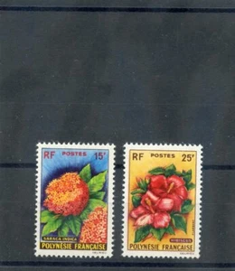 POLINESIA FRANCESA Sc 196-7 (CE 15-6)**F-EN MUY BUEN ESTADO LH 1962 JUEGO DE FLORES, $90 - Imagen 1 de 1