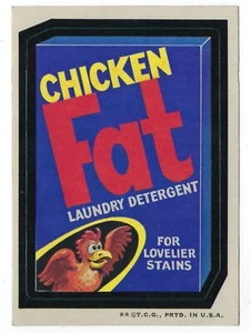 1973 Topps Wacky Packages 2nd Series 2 CHICKEN FAT LAUNDRY DETERGENT tb nm- o/c - Picture 1 of 1